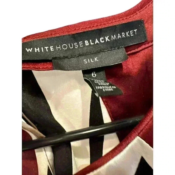 COPY - White House Black Market Women's Silk Print Halter Top, Size 6, Pre-Own… - Picture 3 of 4